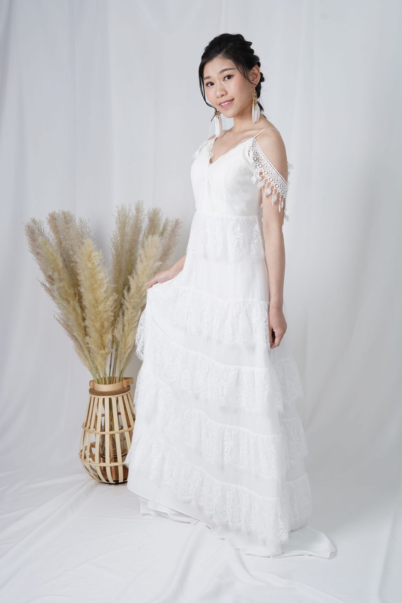 Bohemian Eyelash Lace Layers Gown Bohemian Eyelash Lace Layers Gown