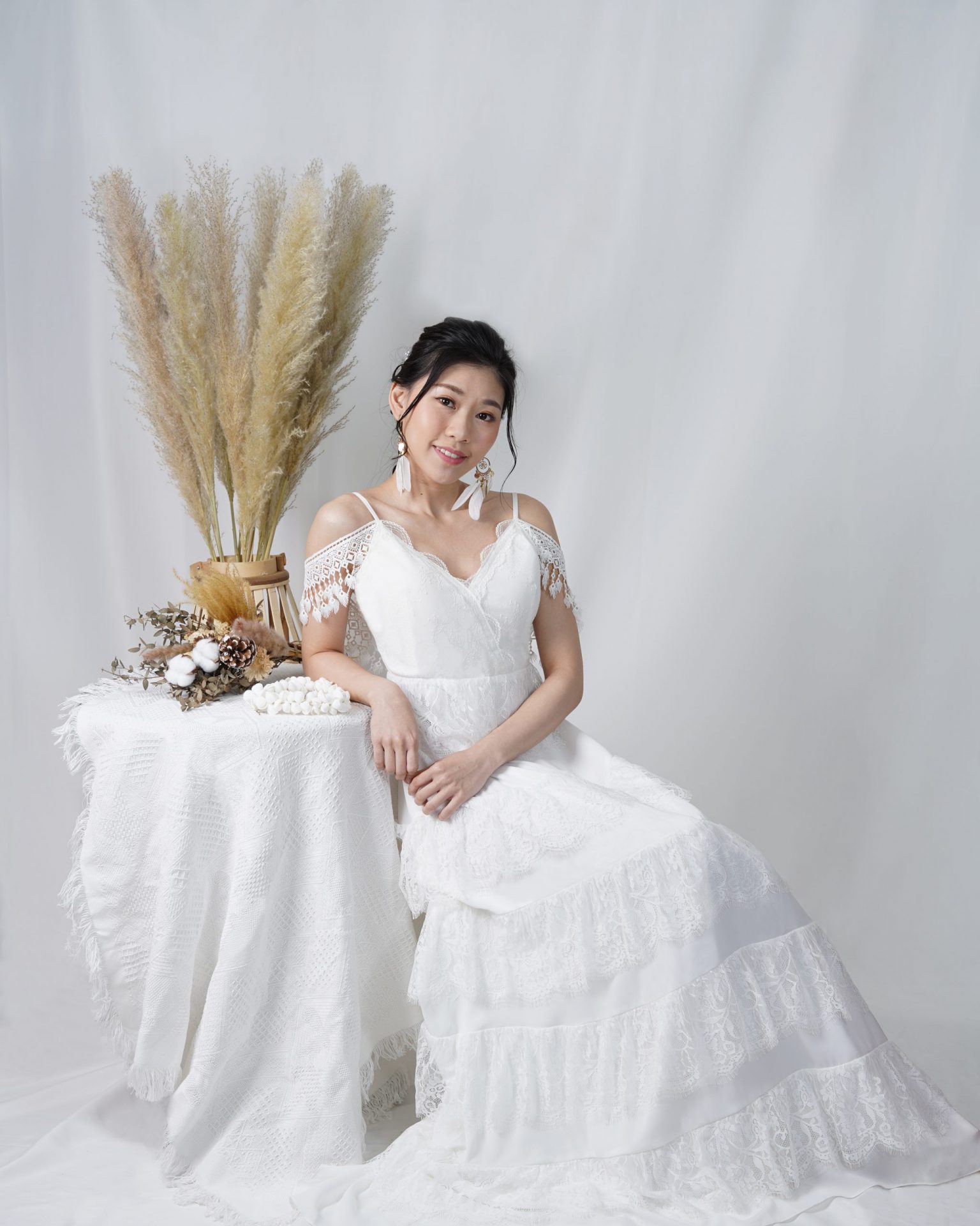 Bohemian Eyelash Lace Layers Gown Bohemian Eyelash Lace Layers Gown