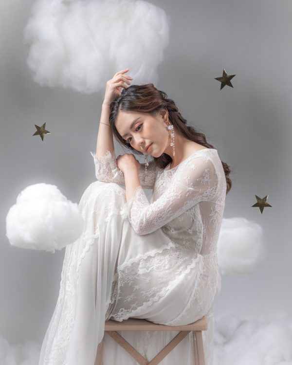 Vintage See Through Wedding Dress