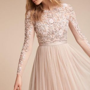 Needle & Thread Rhapsody Open Back Long Sleeved Gown