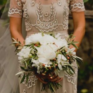 Needle & Thread Tiered Petal Embellished Tulle Gown