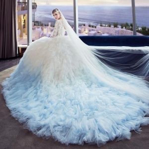 Layered Ruffles Wedding Dress