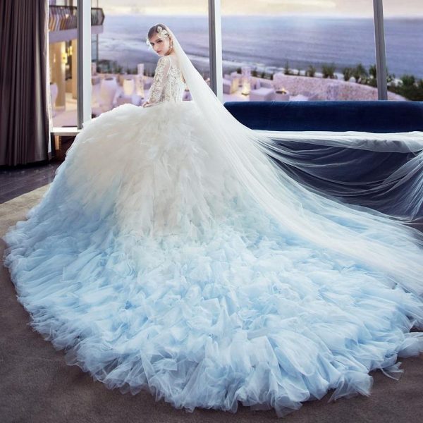 Layered Ruffles Wedding Dress