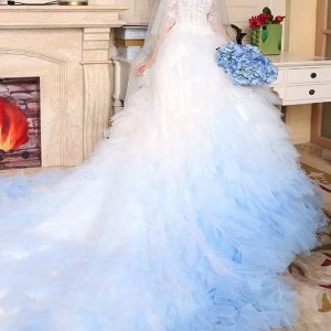 Layered Ruffles Wedding Dress