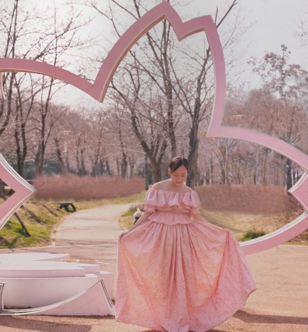 Sakura Ruffles Off-shoulder dress