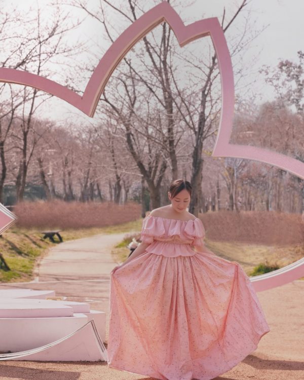 Sakura Ruffles Off-shoulder dress