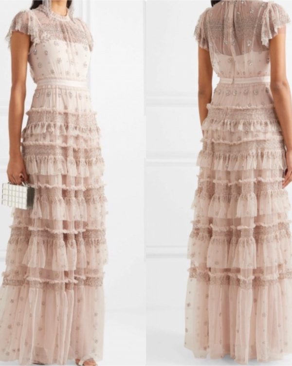 Needle & Thread Andromeda Embellished Ruffled Tiered Gown