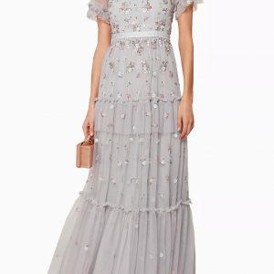 Needle & Thread Embellished Ruffled Tiered Gown