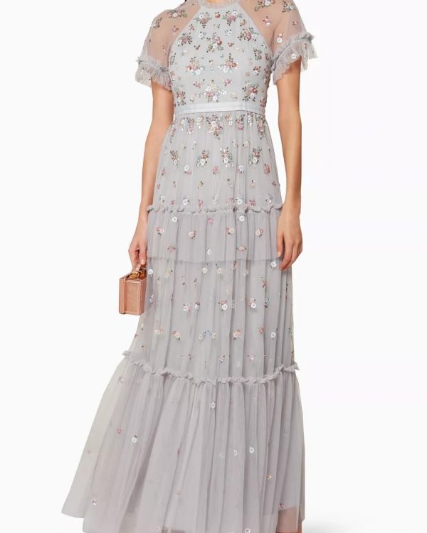 Needle & Thread Embellished Ruffled Tiered Gown