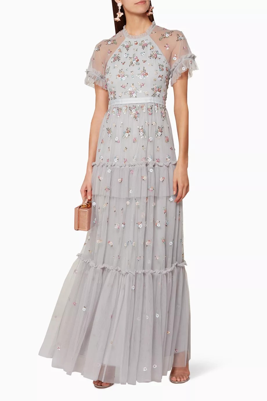 Needle & Thread Embellished Ruffled Tiered Gown