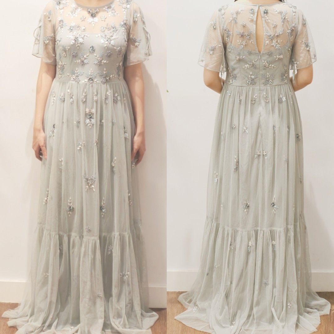 Beaded Mesh Gown Beaded Mesh Gown