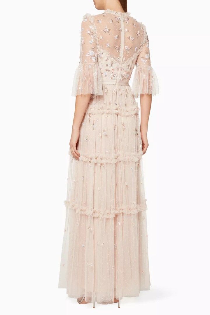 Needle & Thread Shimmer Ditsy Embellished Tulle Gown