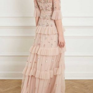 Rose-Quartz Sequin-Embellished Gown Rose-Quartz Sequin-Embellished Gown