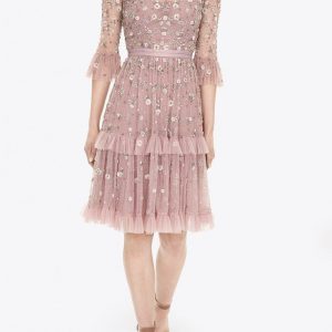 Twilight Tiered Embellished Tulle Dress
