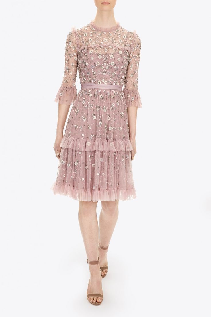 Twilight Tiered Embellished Tulle Dress