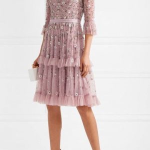 Twilight Tiered Embellished Tulle Dress
